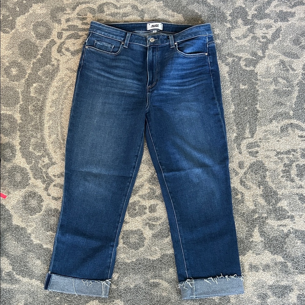 PAIGE Dark Blue Ankle Jeans